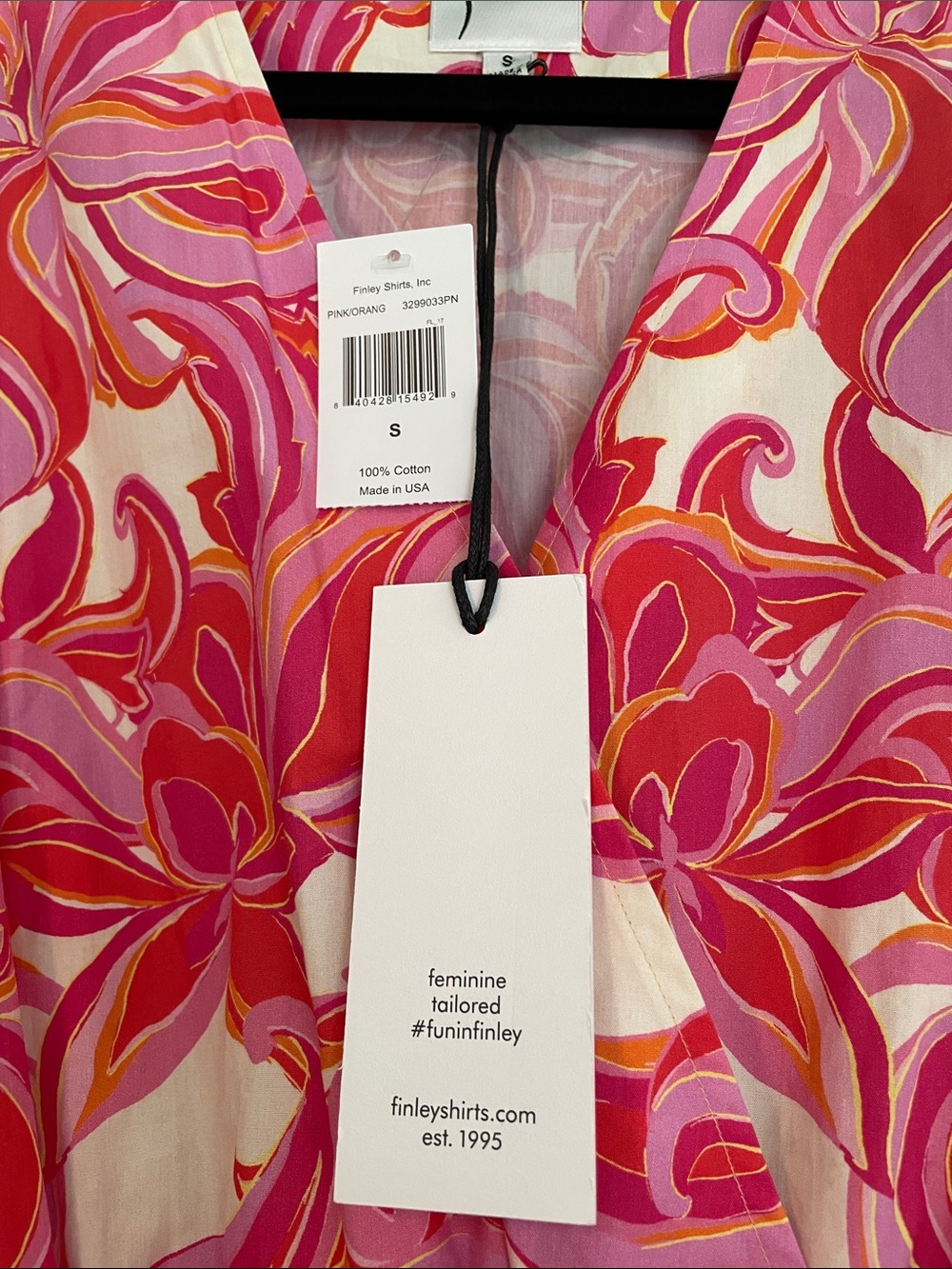 Finley Pink & Cream Swirl Maxi Dress with Tie Waist - Picture 2 of 5